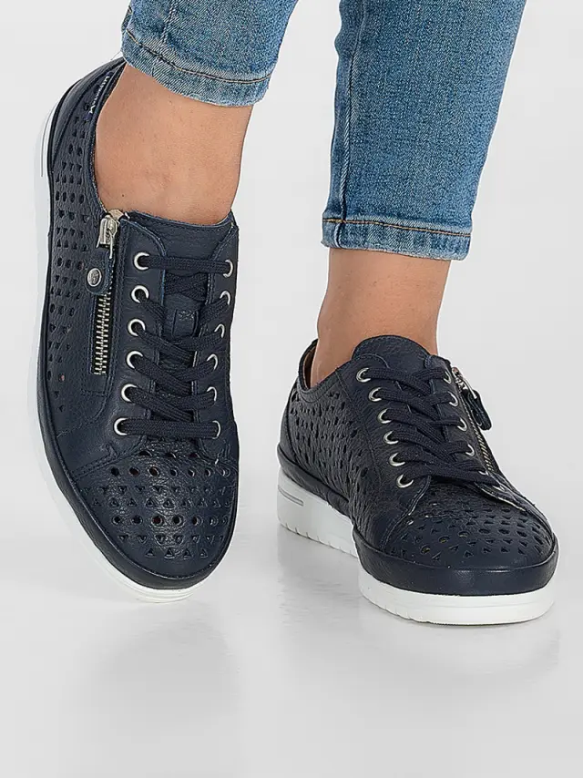 Mephisto Sneakers Γυναικείο δέρμα Μπλέ MEP/JUNE PERF NAVY 2