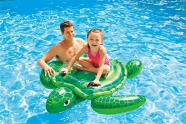 Intex Lil Sea Turtle Ride On Φουσκωτό Μικρό Χελωνάκι Με Δύο Σταθερές Λαβές - 150x127εκ. 3+Χρ. 2