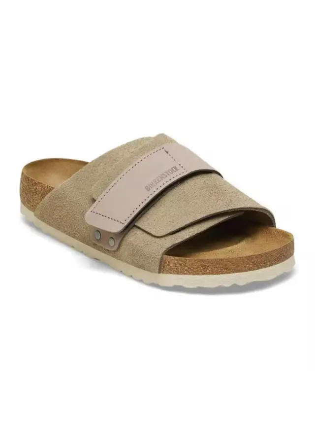 Birkenstock Πέδιλα Unisex δέρμα Nubuck/Suede Μπεζ BIR/KYOTO 1015572 TAUPE - 46 2