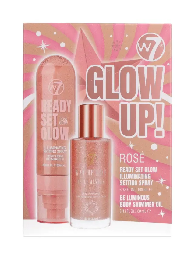 Glow Up! Face & Body Gift Set – Rose W7