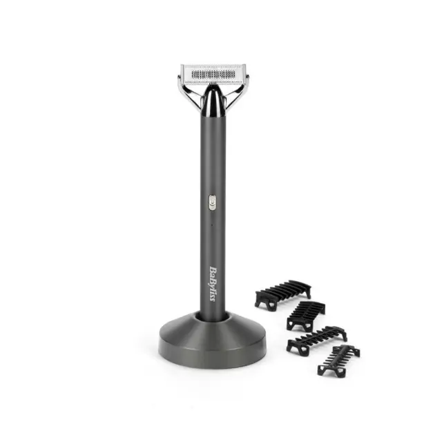 BaByliss Super-X Metal OT996E beard trimmer Battery 5 5 mm Wet & Dry Silver
