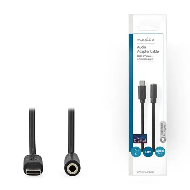 Καλώδιο-αντάπτορας USB High-Speed Type-C αρσ. - 3.5mm θηλ., 1.00m.