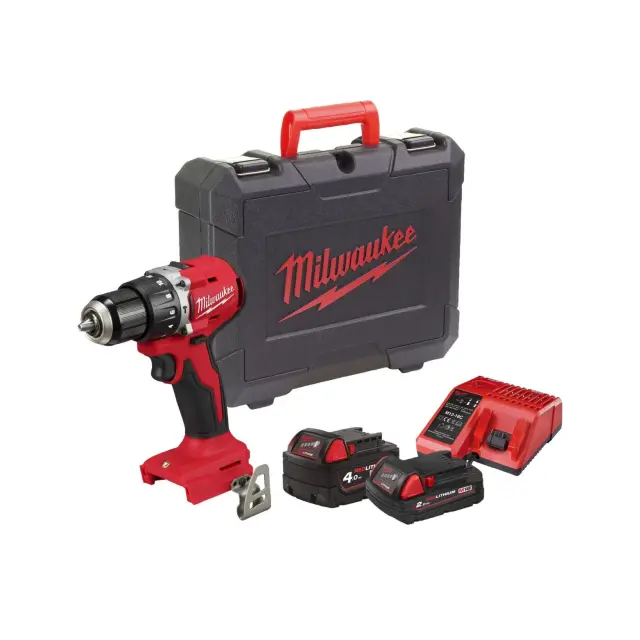 Milwaukee 4933492825 - Κρουστικό Δραπανοκατσάβιδο Μπαταρίας 18V, M18 BLPDRC-422C με 1 Μπαταρία 4Ah (1x 4Ah) + 1 Μπαταρία 2Ah (1x2Ah) + Φορτιστή + Βαλίτσα