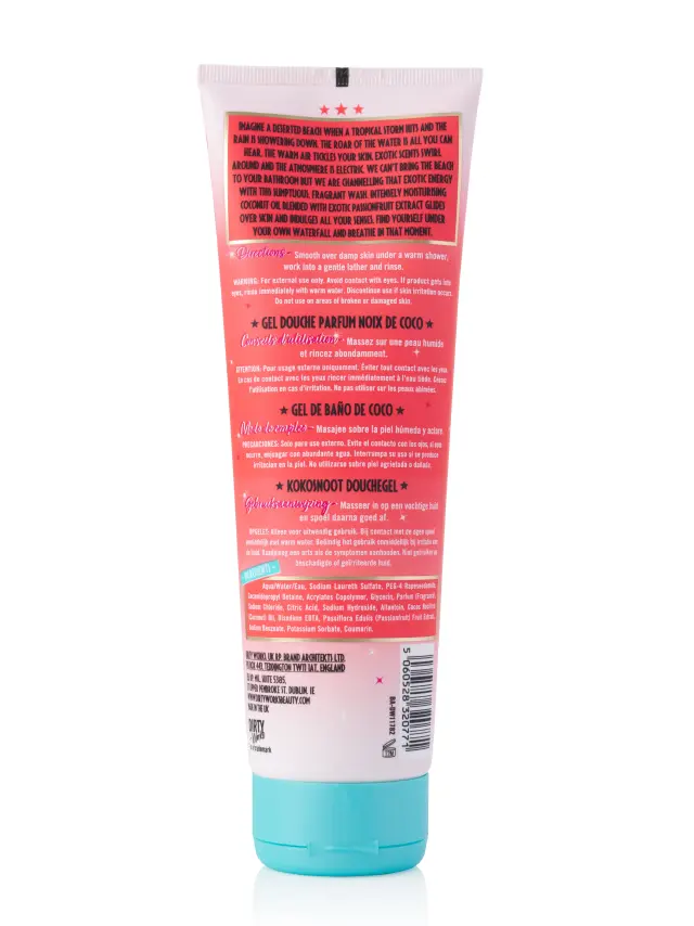 Dirty Works Tropical Rain Power Coconut Body Wash 280ml 2