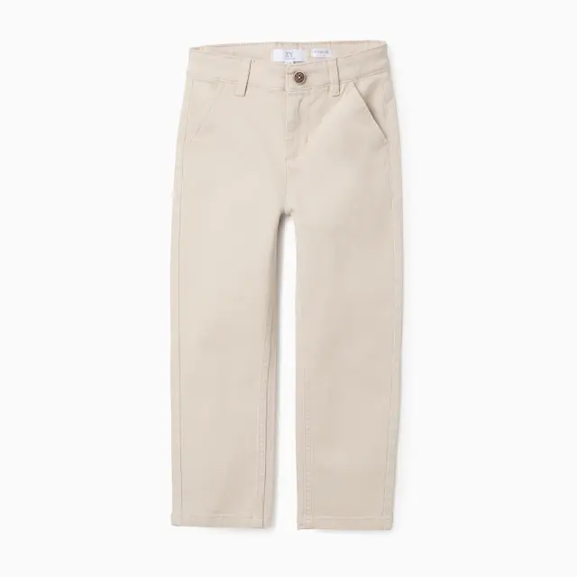 Zippy Παντελόνι Chino Χρώμα Ανοιχτό Μπεζ για Αγόρι