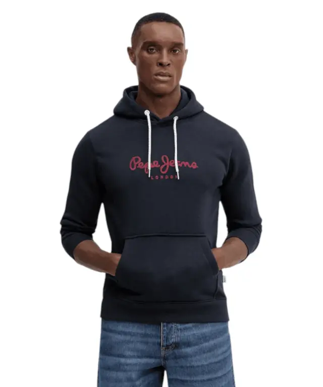 Pepe Jeans - Ανδρικό Φούτερ Hoodie Mac Beth PM5800009-594 Μπλε Σκούρο - S