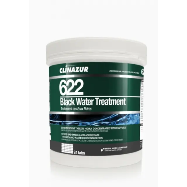 Clinazur 622 Black Water Treatment Tanks-Ταμπλέτες για Καθαρισμό Δεξαμενών Ακαθάρτων (24 ταμπλ.)
