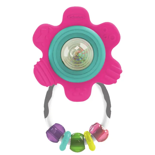 INFANTINO SPIN & RATTLE TEETHER ΡΟΖ