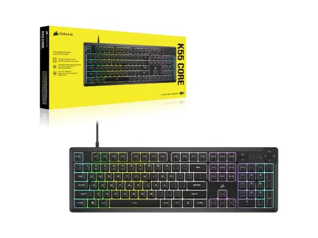 Corsair Wired Optical - Mechanical Gaming Keyboard K55 Core (RGB) (CH-9226C65-NA) 2