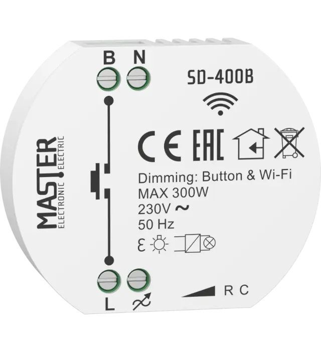 DM-400B DIMMER ΚΥΤΙΟΥ LED 230VAC/400W (ΤΗΛ/ΣΜΟΣ BUTTON) MASTER ELECTRIC
