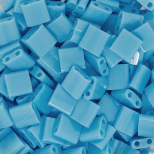 Χάντρα Miyuki Tila No413 Opaque Turquoise Blue ~7gr