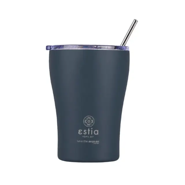 Estia Θερμός Coffee Mug Save The Aegean 350Ml Indigo