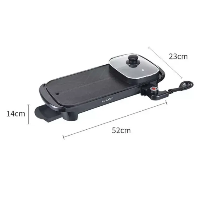 Sokany Sk-2208 Teppanyaki πλάκα ψησίματος 1350W 39cm 2