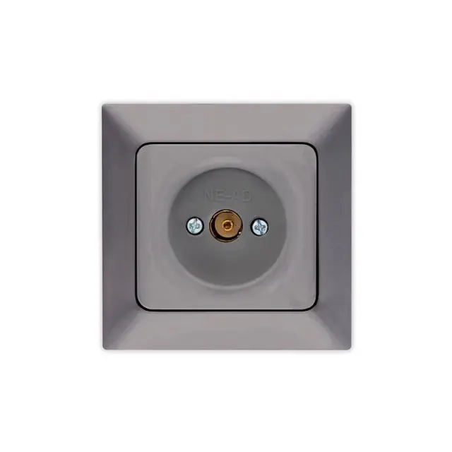 Πρίζα TV Διελεύσεως Γραφίτης 8.2x8.2x3.6cm