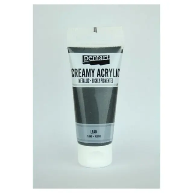 Χρώμα ακρυλικό Creamy 60ml Pentart - Metallic Lead