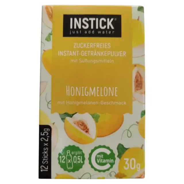 Instick Ρόφημα σε Σκόνη με Γεύση Πεπόνι 12 Sticks x 2.5g
