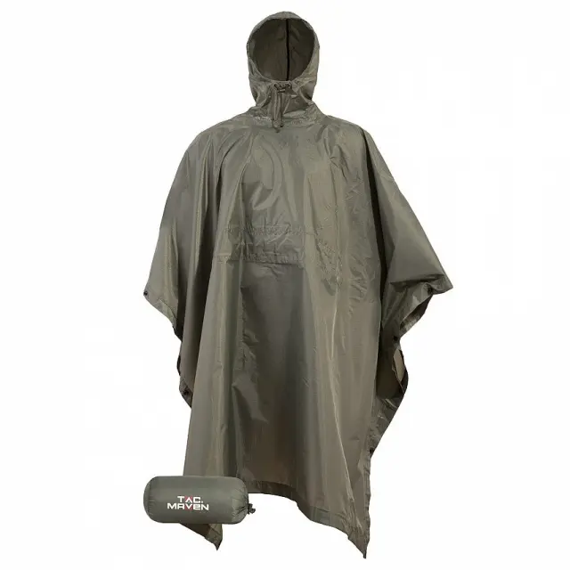 TAC MAVEN Thunder Poncho-Αδιάβροχο Πόντσο με Κουκούλα - 06-Χακί-Olive Green