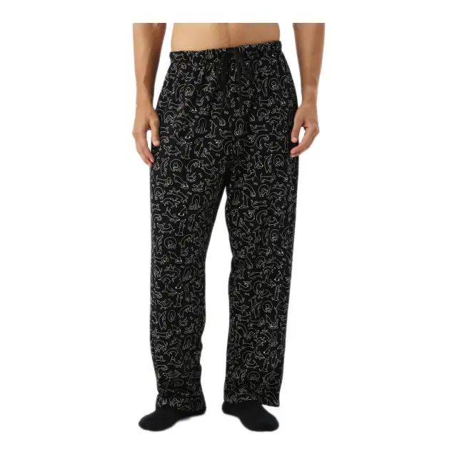 Minerva Ανδρικό Παντελόνι Πυτζάμας Oversized Εμπριμέ, Χρώμα Black-White Puppies 2