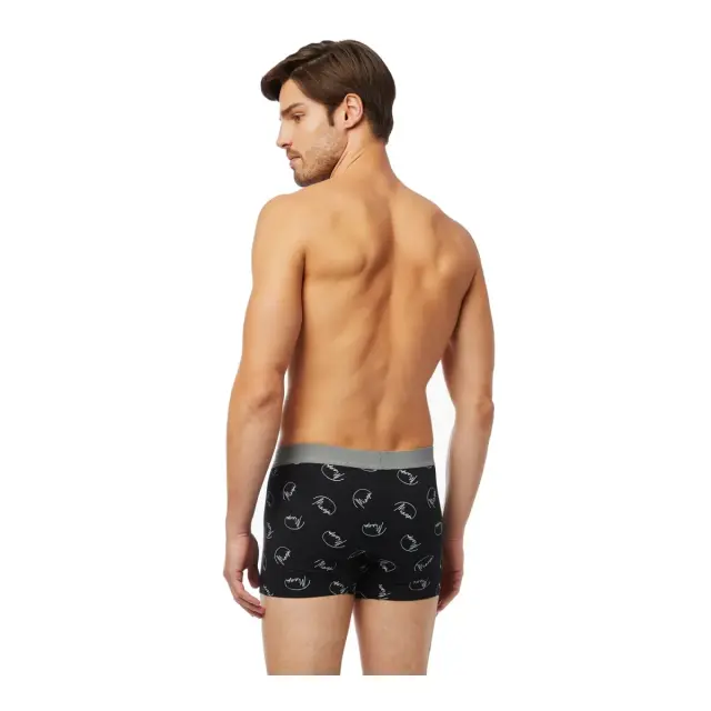 Minerva Ανδρικό Boxer Signature Mengear - Διπλό Πακέτο, Χρώμα Γκρι Μελανζέ-Μαύρο - M 3