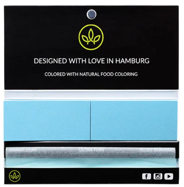 Healthy Garden Χαρτάκια - Blue - King Size Slim με Μπλε Τζιβάνες 32φ. 2