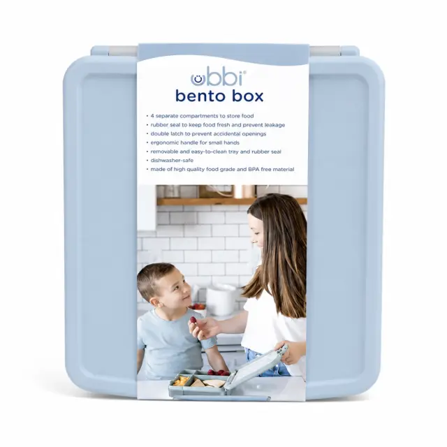 Δοχείο Φαγητού Ubbi Bento Με 4 Χωρίσματα Cloudy Blue UB-10351 3