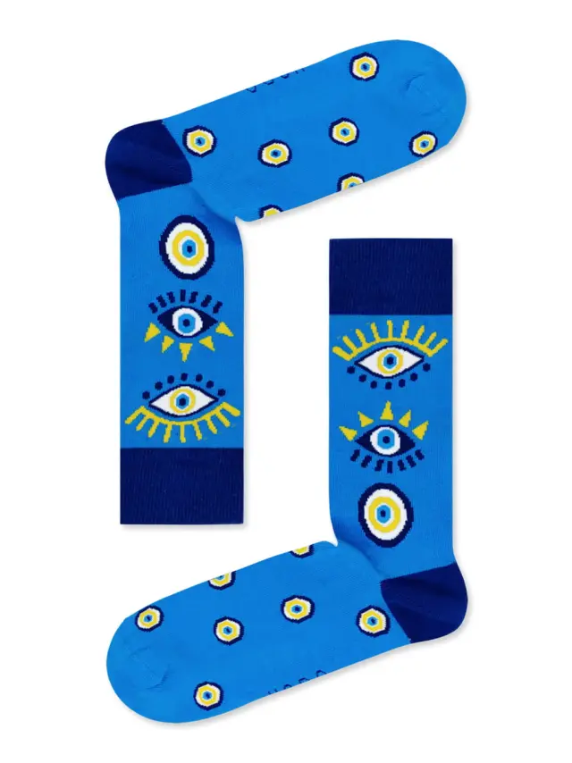 Βαμβακερή Κάλτσα με Σχέδια Blue Eyes NODO