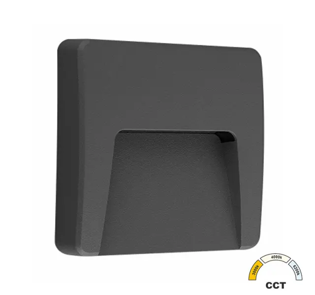 LED ΦΩΤΙΣ.PC ΕΠΙΤ. ΕΜΜΕΣOY ΤΕΤΡΑΓΩΝΟ 3W CCT IP65 ΓΡΑΦΙΤΗΣ