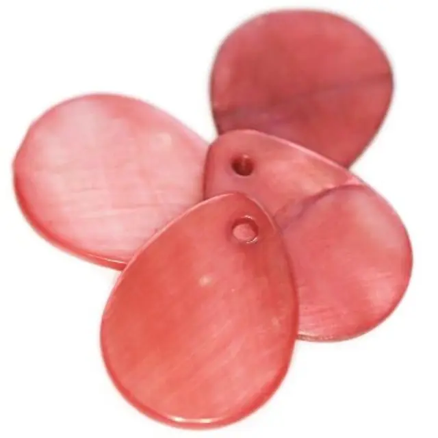 Mother of Pearl Δάκρυ Red 15x20mm ~10τεμ