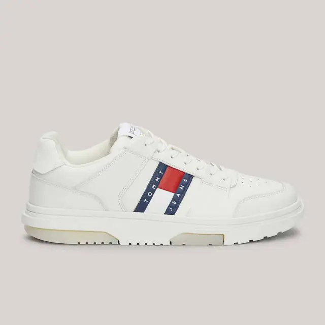 Tommy Hilfiger – Ανδρικά Sneakers The Brooklyn Leather EM0EM01429-YBL Εκρού - 44