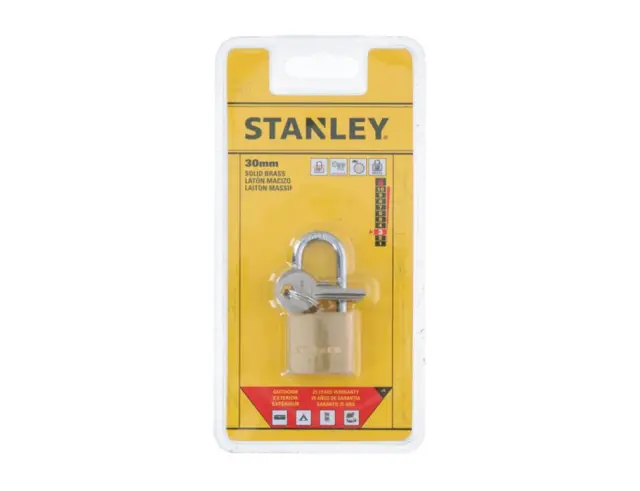 Λουκέτο ασφαλείας μακρύλαιμο Stanley με 3 κλειδιά - 30mm 8301100000000000