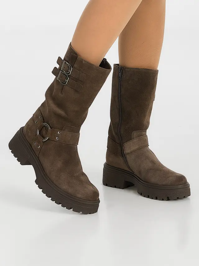 Gabor Μποτάκια Γυναικείο δέρμα Nubuck Καφέ GAB/71762 18-BROWN 2