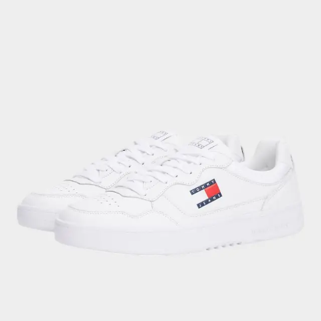 Tommy Hilfiger - Ανδρικά Sneakers Cupsole Leather Ess EM0EM01443-YBR Λευκό - 46 2