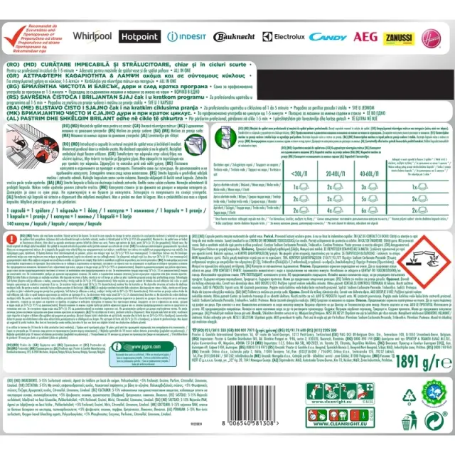 Fairy Caps Professional Πλυντηρίου Πιάτων Kανονικό 140 Tεμαχίων 2