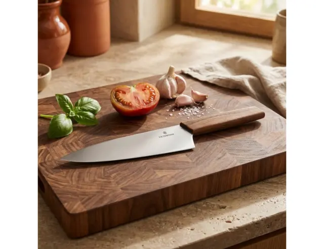 Μαχαίρι Chef Victorinox Swiss Modern με ξύλινη λαβή και μήκος λεπίδας 20cm - Σε ειδική συσκευασία δώρου6.9010.20G
