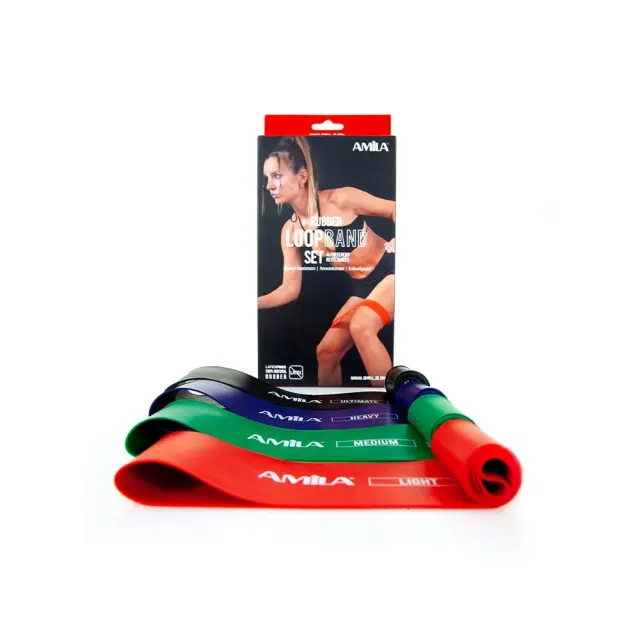Amila Rubber Mini 4 Piece 5-9kg 30x5cm Loop Bands Πολύχρωμο 96617 (Amila) - One Size 2