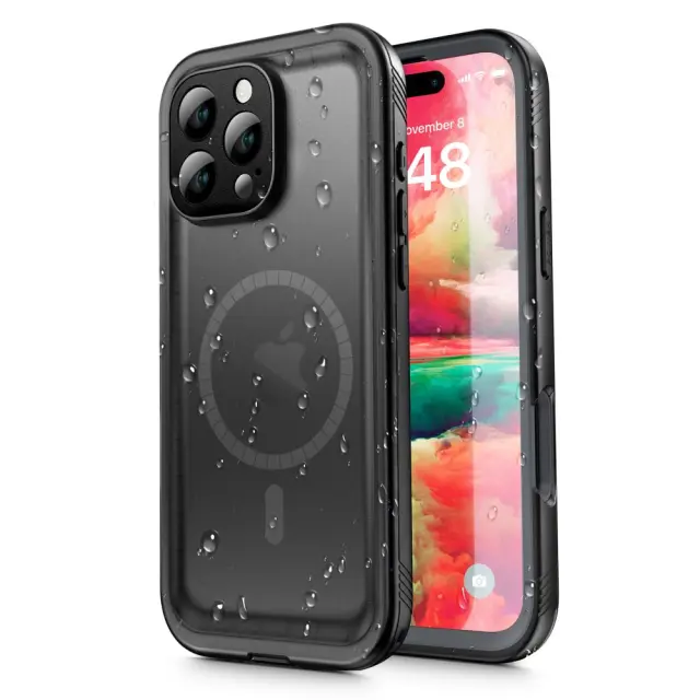 ShellBox - Waterproof IP68 MagSafe Case - iPhone 16 Pro Max - Black