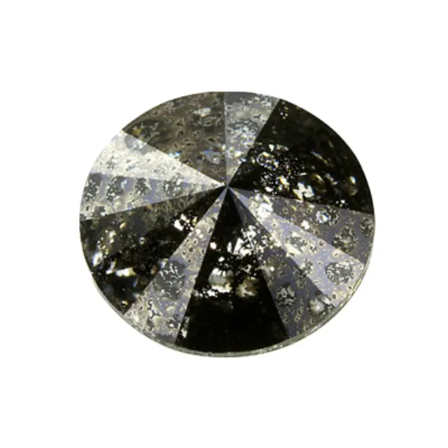 Swarovski 1122 Rivoli Crystal Black Patina Ø10.7mm (SS47) - 6τεμ