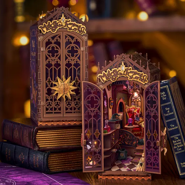Robotime Rolife Magic Fantasy Corner DIY Book Nook Μαγικό Εργαστήριο με Φωτισμό TGB14 2