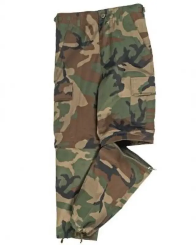 Mil-Tec US W/L Zip-Off BDU Style - Παιδικό Παντελόνι-Βερμούδα 2 σε 1 - 51-Woodland Camo