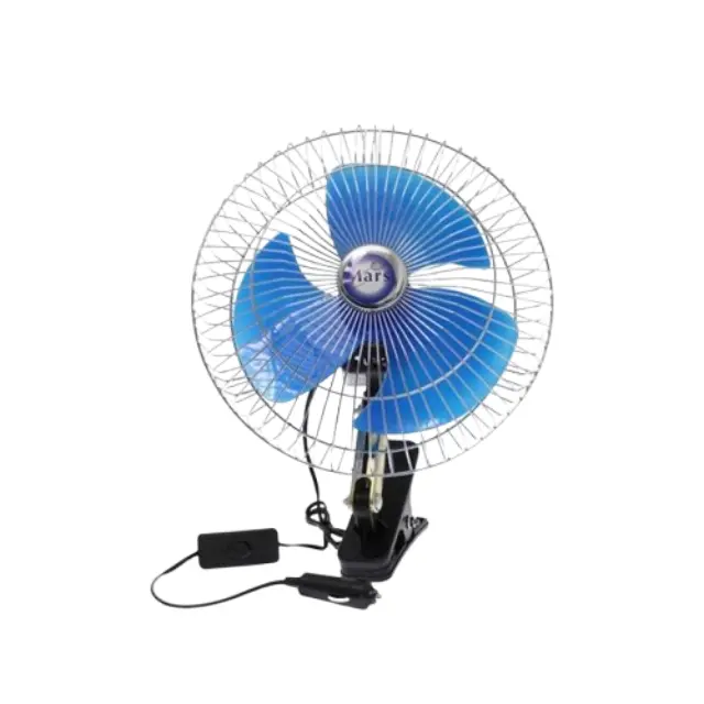 Ανεμιστήρας για Αναπτήρα Αυτοκινήτου 12V 8″ με Μανταλάκι Μπλε