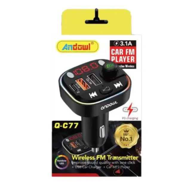 Andowl FM Transmitter/MP3 Player Αυτοκινήτου με 3.1A Q-C77