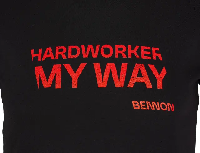 Μπλουζάκι T-shirt Bennon Hardworker black/red 3