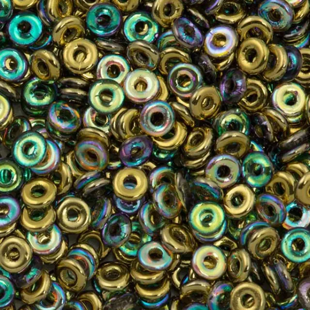 Χάντρα Czech O Beads 3.8mm - Crystal Golden Rainbow ~7gr