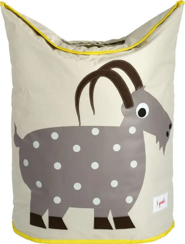 3 Sprouts καλάθι για τα άπλυτα Laundry Hamper Goat Gray - 0713757718431 - 0317-ILHGOA