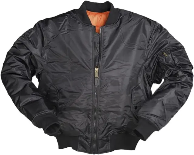 Mil-Tec US MA1 Flight Jacket Black-Μπουφάν Πτήσης Μαύρο για Τακτική-Καθημερινή Χρήση - 01-Black-Μαύρο