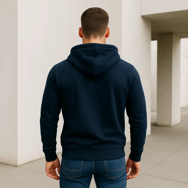 Φούτερ Noshame® Navy με κουκούλα και τύπωμα - 522509 - XXL 2