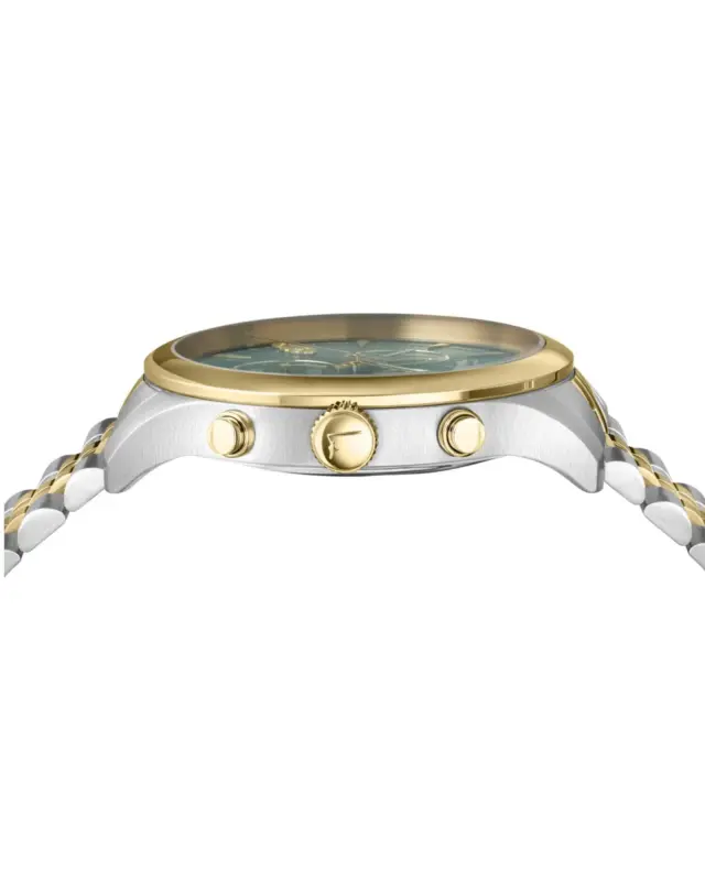 Ferragamo Duo Chrono SFEZ01224 Ανδρικό Ρολόι 42mm Πράσινο / Χρυσό / Ασημί - One Size 3