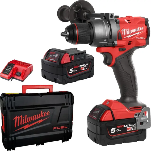 Milwaukee 4933479860 - Δραπανοατσάβιδο Μπαταρίας Κρουστικό 18V Li-ion, M18 FPD3-502X FUEL MW με 2 Μπαταρίες 5.0Αh (2x 5.0Αh) + Φορτιστή + Βαλίτσα