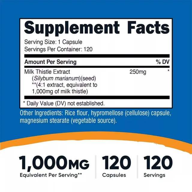 Nutricost Milk Thistle 1000 mg 120 Capsules 2