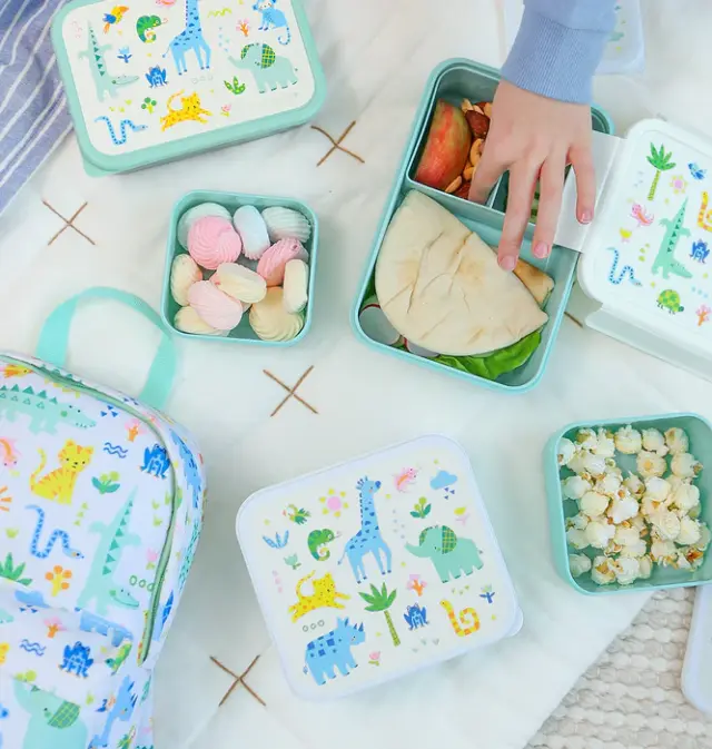 A Little Lovely Company Σετ 4 Δοχεία Φαγητού Lunch & Snack Box Set – Jungle SBSEJUMI87 2